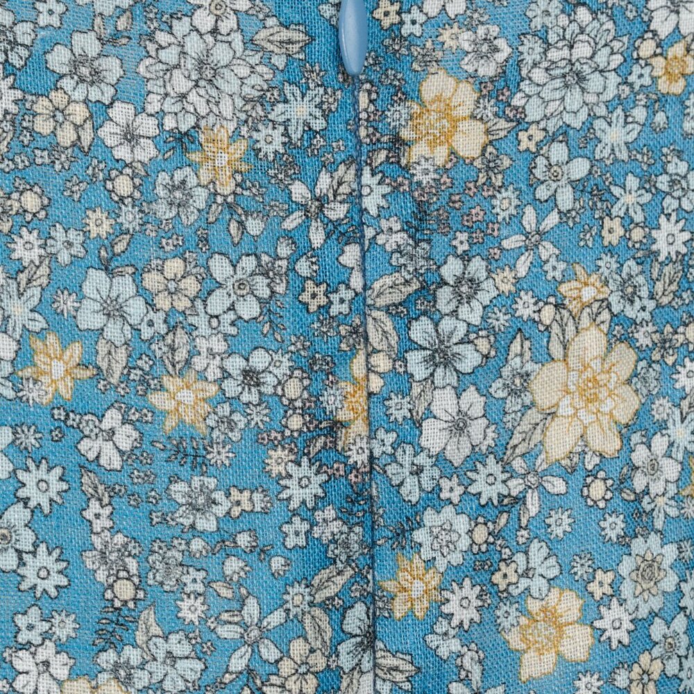 Zimmermann Carnaby Indigo Ditsy Floral-Print Broderie Anglaise Linen Maxi Dress - Picture 10 of 12